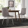 GINER Y COLOMER Lot de 4 chaises rembourrées gris et argent